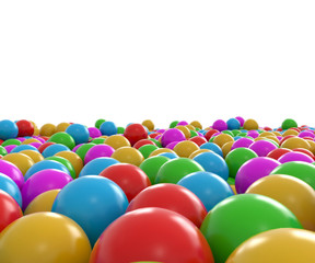 Fototapeta na wymiar 3d balls in rainbow color