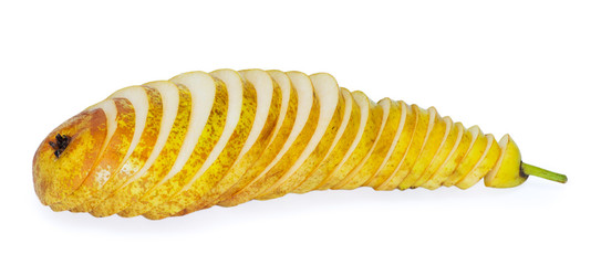 Ripe pear isolated on white background