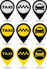 set of taxi pins © mallinka1