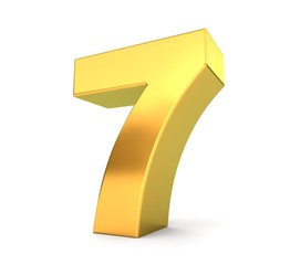 3d golden number collection - 7