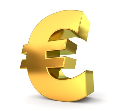 3d golden sign collection - euro
