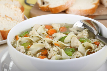 Chicken Noodle Soup Closeup