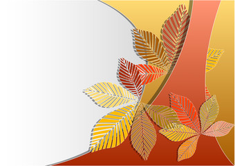 Fototapeta na wymiar Background of colored leaves