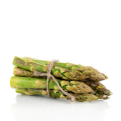 Useful asparagus isolated on white