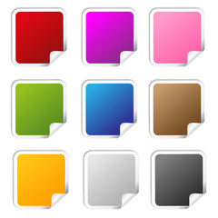 Blanko Sticker Farbig Quadrat