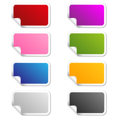 Blanko Sticker Farbig Rechteck