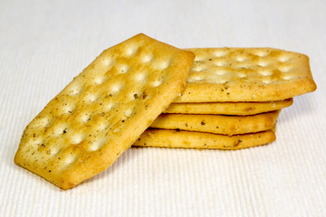 Crackers on a light background