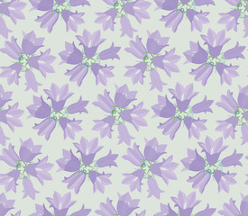 flower seamless pattern background with bluebell flowers