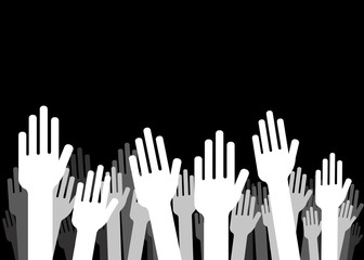 Communauté - Mains en l'air - Vote à main levée