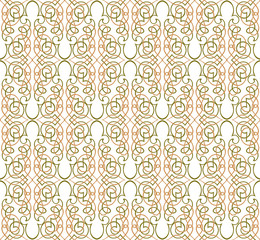 Seamless pattern. Retro vector motif. Elegant wallpaper.