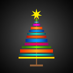 Weihnachtsbaum farbenfroh