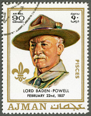 AJMAN - 1970: shows Robert Baden-Powell (1857-1941)