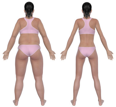Weight Loss Before And After Rear View