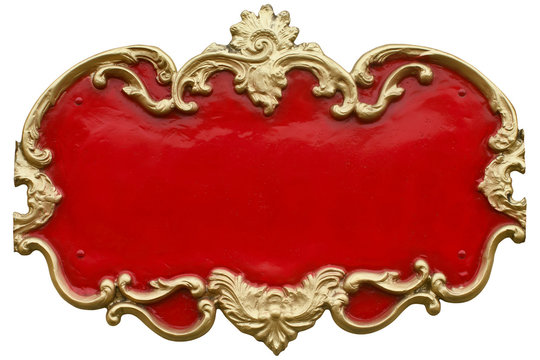 Cheap looking Baroque gold ornamental frame