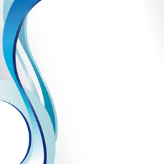 Naklejka premium abstraction blue, waves, water background