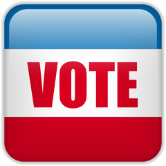 United States Election Vote Button.