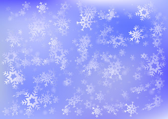 winter background with snowflakes