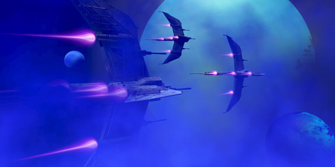 Blue Planet and Moons