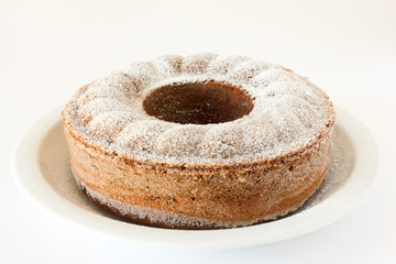 Perfectly baked chocolate bundt, pound, madeira or sponge cake