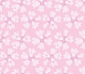 flower seamless pattern background with bluebell flowers