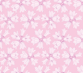 flower seamless pattern background with bluebell flowers