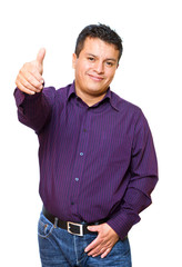 smiling man with thumbs up