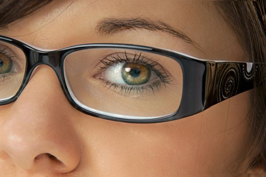 woman with glasses