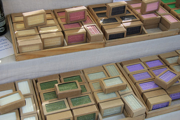 bars of soap at a French market