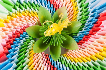 flower, on the bright modular origami as a rainbow