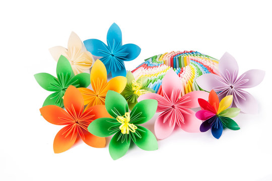 colorful flowers for kusudama, several pieces