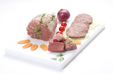 Tagliere carne di manzo rossa