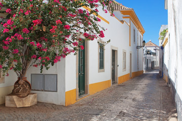 The streets of the old town of Faro. Portugal.