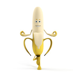 3d rendered illustration of a banana character
