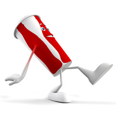 3d rendered illustration of a cola cup character