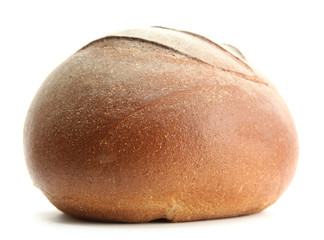 tasty rye bread, isolated on white