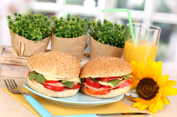 Appetizing sandwiches