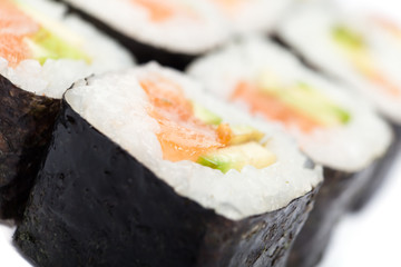 Maki sushi rolls. Japanese food