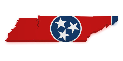 Tennessee Map 3d Shape