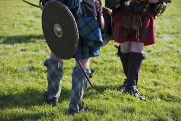 Lower part of medieval scottish warriors