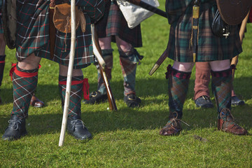 Lower part of medieval scottish warriors