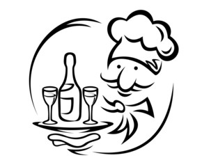 Waiter with champagne