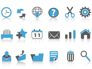 toolbar icons set,blue series