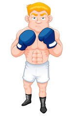 illustration of Cartoon  boxer