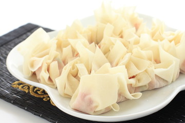Chinese cooking raw dim sum Wantan