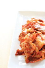 Korean cuisine, pork and kimichi stir fried