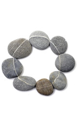 Circle grey striped stones