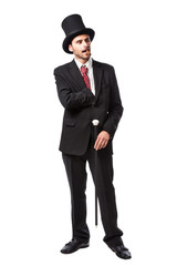 Obraz na płótnie Canvas Businessman with top Hat