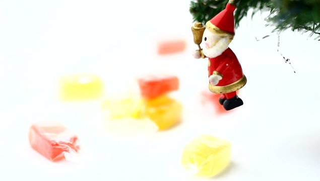 Christmas decoration and candy