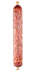 Cooked Smoked Sausage Isolated on White Background