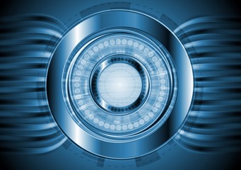 Dark blue hi-tech background. Vector design